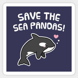 Cute Orca, Save The Sea Pandas Sticker